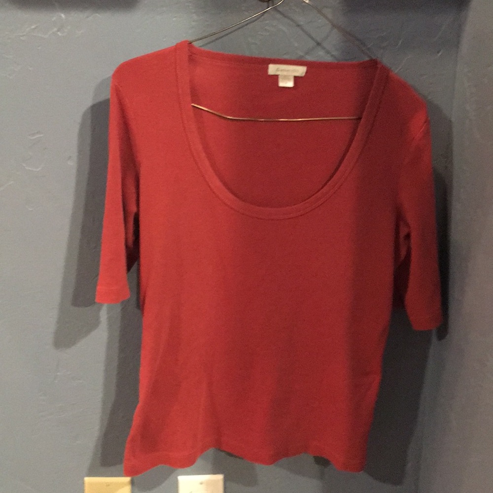 Garnet Hill 3/4 sleeve knit shirt
